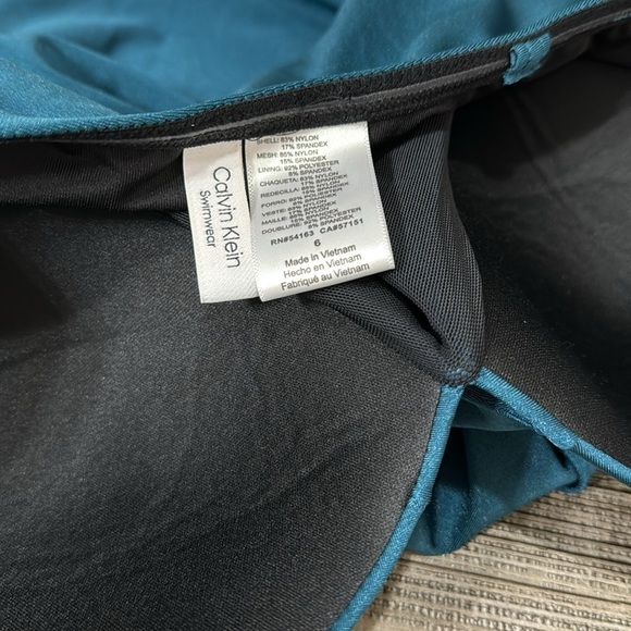 Calvin Klein Tummy Control Cypress Shimmer One Piece Size 6 - Picture 4 of 7